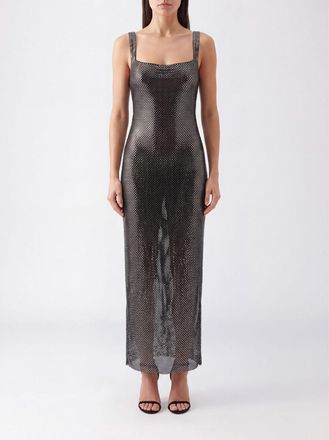 Self Portrait Off-the-Shoulder Rhinestone-Embellished Midi Sheath Dress