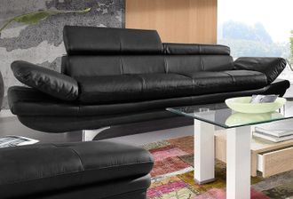 Cotta Polstergarnitur »Enterprise« Set, Set bestehend aus: 3-Sitzer mit Arm- & Kopfteilverstellung & Hocker