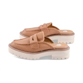 Yellow Box Womens Sherlyn Loafer Mule In Almond
