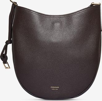 Ferragamo Hobotasche aus genarbtem Leder Smile Medium