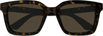 Gucci Occhiali da sole squadrati - Marrone