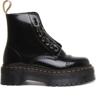 Dr. Martens Vegan Sinclair Black Platform Boots - Dames - Veterlaarzen - Zwart - 40 EU - Schoenen