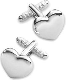 Paul Fredrick Heart Cufflink in Silver at Nordstrom