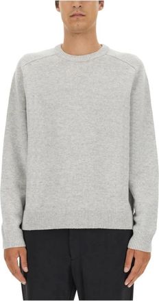 Theory Wol Kasjmier Mix Jersey Trui - Heren - Ronde hals truien - Grijs - M - Wol - Truien & Vesten