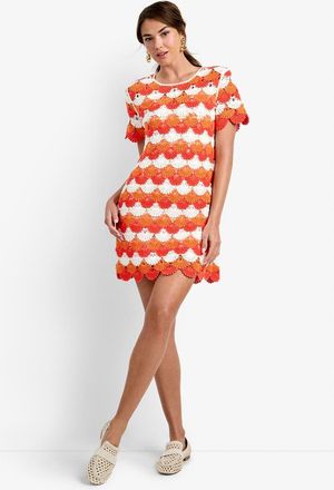 Trina Turk Solana Beach Dress in Calypso Coral Whitewash at Nordstrom, Size X-Small