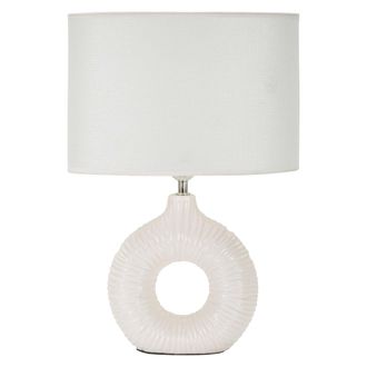 Dmora L&aacute;mpara De Mesa Mirny, Necesita 1 Bombilla, Enchufe E14, Pantalla, Blanco