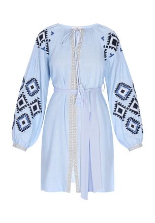 Usha Jurk Dames lichtblauw