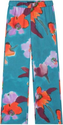 Luisa Cerano Stijlvolle Broek - Dames - Wijde Broeken - Veelkleurig - 2XL - Katoen - Broeken