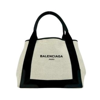 Balenciaga Pre-owned Tote Bags, female, Beige, Size: ONE SIZE Pre-owned Navy Cabas Leather Handbag