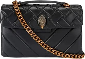 Kurt Geiger Kensington Quilted Shoulder Bag - Dames - Schoudertassen - Zwart - ONE Size - Leer - Tassen