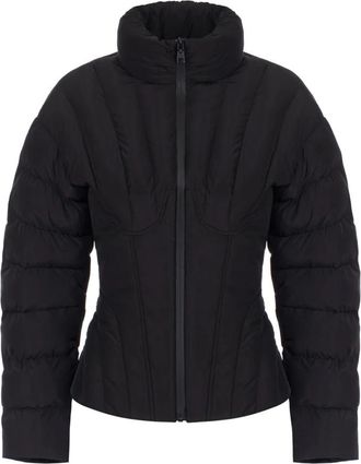 Elisabetta Franchi Donsjack in Voile Stof - Dames - Winterjassen - Zwart - S - Jassen