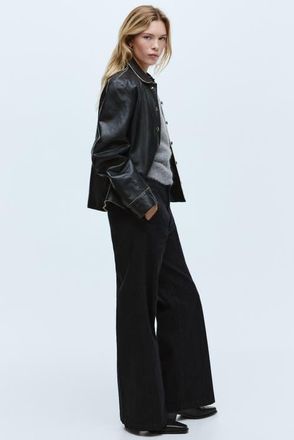 H&M Flared High Jeans in Black at Nordstrom, Size 14