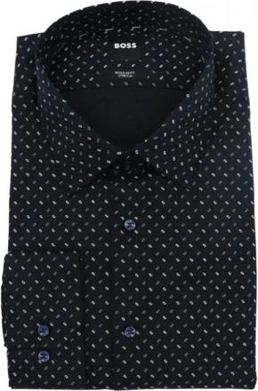 HUGO BOSS Overhemden, Heren, Blauw, XL, Katoen, Slim-fit overhemd