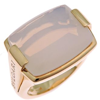 Bulgari Gold White Yellow Gold (18K) Band Ring (Pre-Owned)