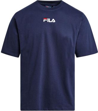 Fila Mens Navy T-Shirt Embroidere, Marine, L