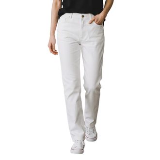 Infinity Leather Dames witte lamsleer 501 Biker jeans - Sogndal