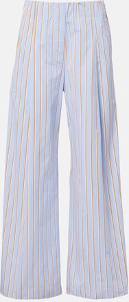 Dries Van Noten Striped cotton wide-leg pants