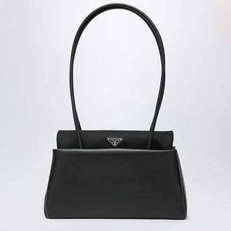 Prada Passage medium bag in leather and black Re-Nylon
