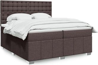 vidaXL Cama Con Luces De Tiras Led Crema 180 X 200 Cm Tela