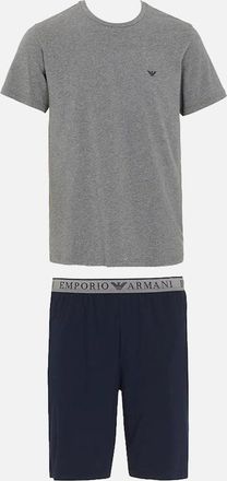 Emporio Armani Mens Emporio Armani Endurance Short Pyjama Set, Armani Blue/Grey - Size: 38/39/32