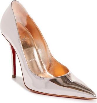 Christian Louboutin Miss Z Metallic Leather Pump in 9002 Vintage Rose at Nordstrom, Size 8.5Us