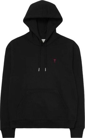 Ami Small Heart Logo Loop Bag Hoodie Black BFUSW235-730-001