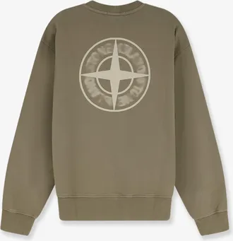 Stone Island Mens Sweatshirt Organic Cotton Green Sweatshirts Sweater