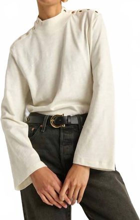 Nation Ltd Neda Long Sleeve Top In Porcelain