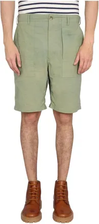 Engineered Garments Korte Broeken, Heren, Groen, M, Katoen, Fatigue Short