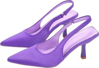 Generic Womens Luxury Office Pointed Toe High Heel Pumps Fashion Stiletto Wedding Party Dress Shoes Purple