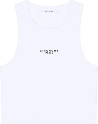 Givenchy Sleeveless Tops, female, White, Size: XS Cropped Tank Top