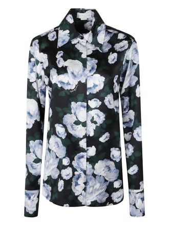 Stella McCartney Blouse met bloemenprint - Zwart