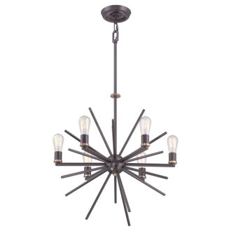 Netlighting Carnegie 6 Light Ceiling Pendant Western Bronze Finish E27