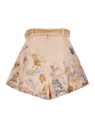 Zimmermann Valiant Tuck Short Skirt - Pink