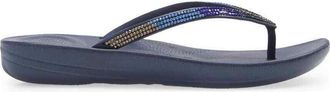 FitFlop FitFlop Iqushion DG5-399 Flip Flop Sandals Womens Midnight Navy Ombre Sparkle