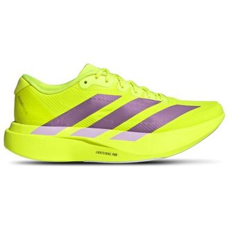 adidas Womens adidas Adizero Evo SL - Running Shoes Solar Yellow/Powder Plum/Aurora Plum Size 6.0