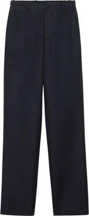 Lanvin Elastische Taille Rechte Pijp Broek - Heren - Nette broeken - Blauw - M - Broeken