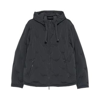 Emporio Armani Gewatteerd jack - Heren - Jassen - Zwart - Maat: XL Zijde