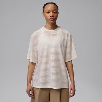 Nike Jordan Womens Jordan Flight Open Knit Top in Brown | IF1145-110