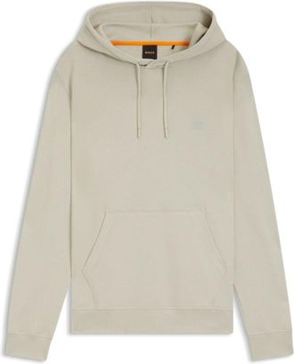 BOSS Cotton-terry hoodie with logo patch