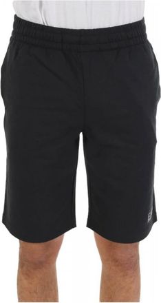 Emporio Armani Logo Print Shorts - Heren - Korte Broeken - Blauw - L - Katoen - Korte Broeken