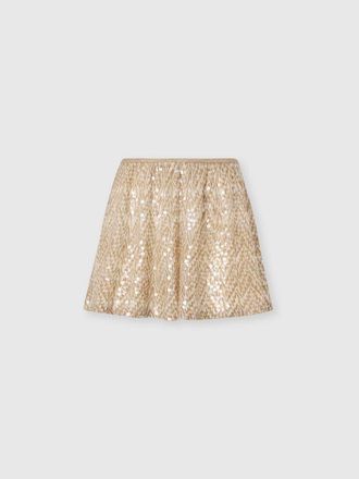 Missoni Viscose Lam&eacute; Lace-motif Shorts With Sequins in Gold& White at Nordstrom, Size 44 It