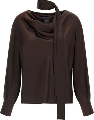 Max Mara Piano Fiocchi Blouse - Dames - Blouses - Bruin - L - Overhemden
