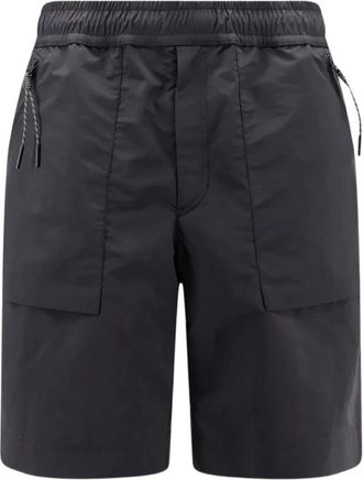Moncler Technical Froiss&eacute; Shorts - Heren - Korte sportbroeken - Zwart - XL - Fitness