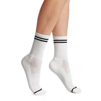Le Bon Shoppe Boyfriend Crew Socks in Classic White at Nordstrom