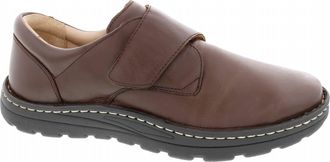 Drew Mens Watson Shoes In Brown Stretch Leather