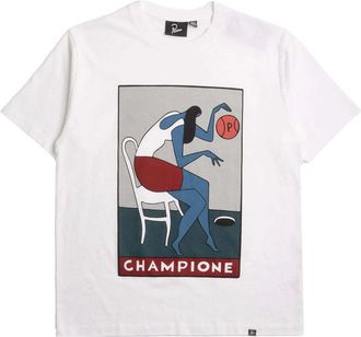 by Parra Tops, Heren, Wit, L, Katoen, Champione T-Shirt
