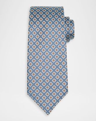 Isaia Men & apos;s Medallion Silk Tie