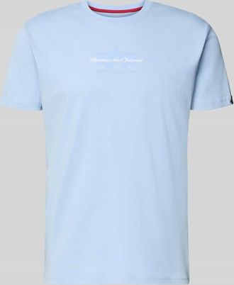 Alpha Industries Alpha Industries T-Shirt mit Label-Detail in Hellblau, Gr&ouml;&szlig;e XXXL