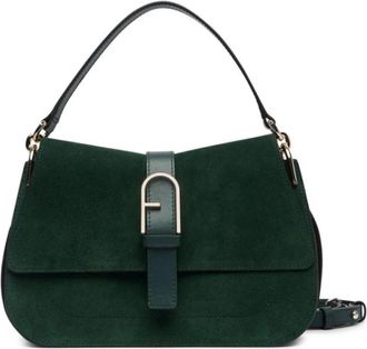 Furla Flow M Handtas - Dames - Handtassen - Groen - ONE Size - Leer - Tassen